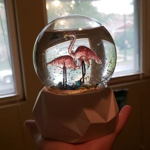 Flamingo Snow Globe